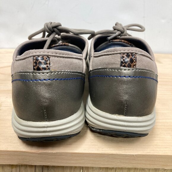 Aravon Betty-AR Leather Sneakers, Women's 8, Casual Lace-Up‎ Stone Tan Cut-Outs - Picture 5 of 10